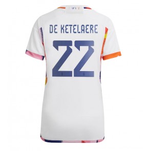 Belgium Charles De Ketelaere #22 Replica Away Stadium Shirt for Women World Cup 2022 Short Sleeve